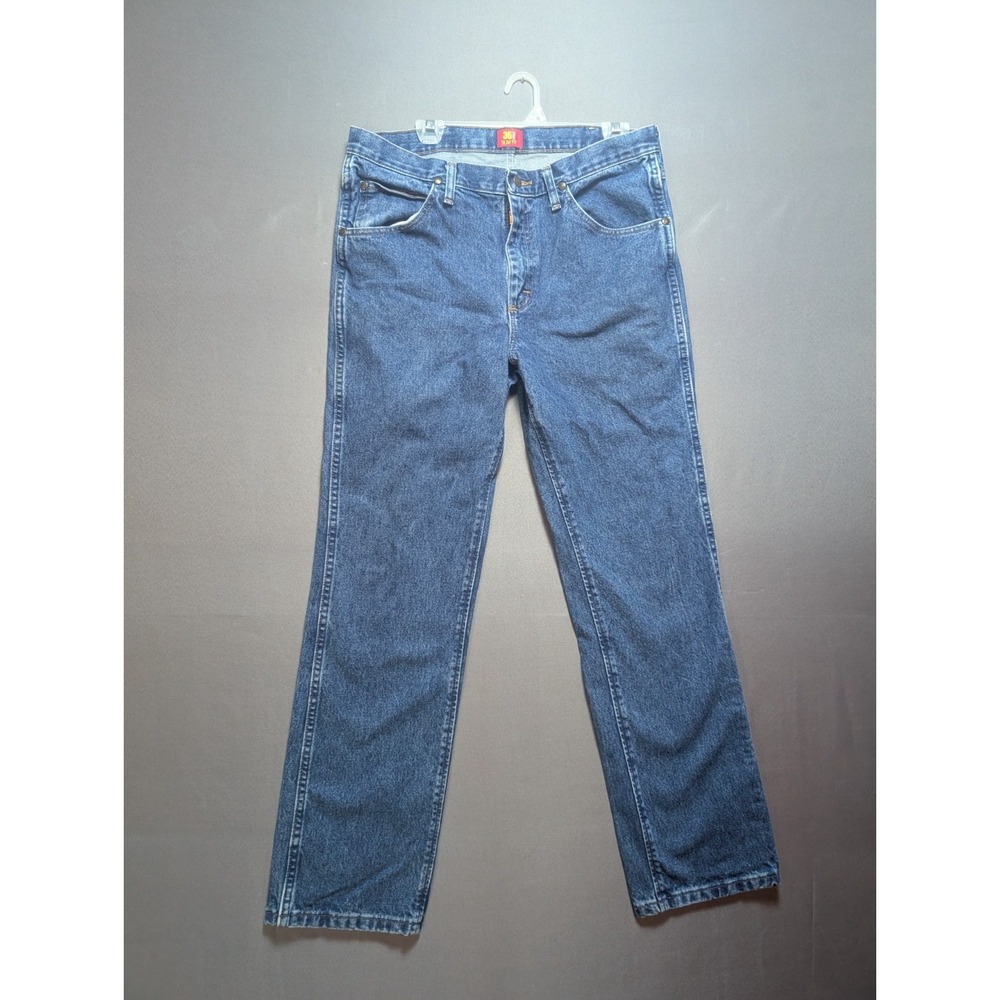 Wrangler Premium Performance Cowboy Cut Slim Fit Jeans Mens 35x32 Blue 36MWZDS